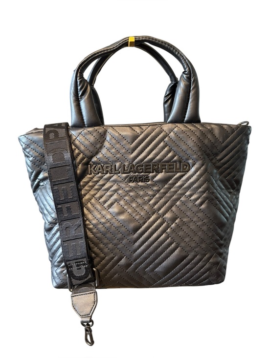 Karl Lagerfeld Handbags - Karl Lagerfeld Paris Quilted Tote Bag with Logo Strap